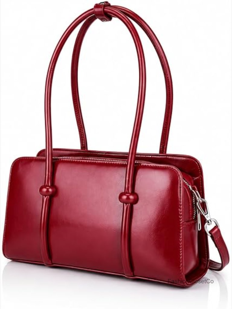Faux Leather Satchel Crossbody Bag - Classic Shoulder Handbag For Women